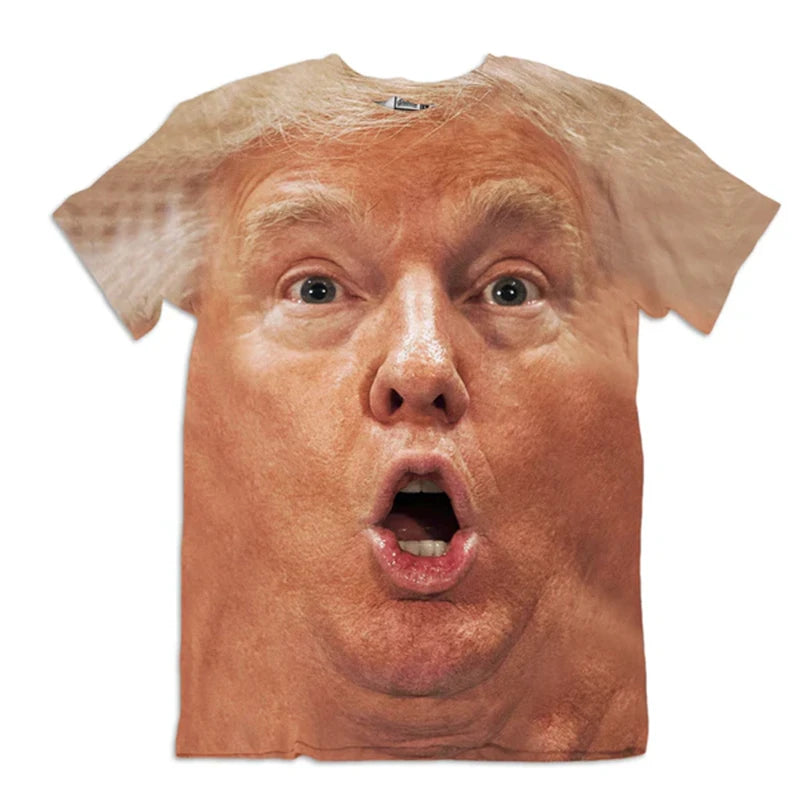 Trump face printed T-shirt